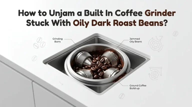 How to Unjam a Built In Coffee Grinder Stuck With Oily Dark Roast Beans?