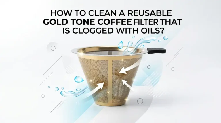 How to Clean a Reusable Gold Tone Coffee Filter That Is Clogged With Oils?