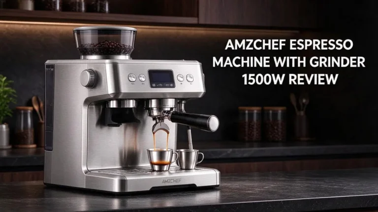 AMZCHEF Espresso Machine with Grinder 1500W Review